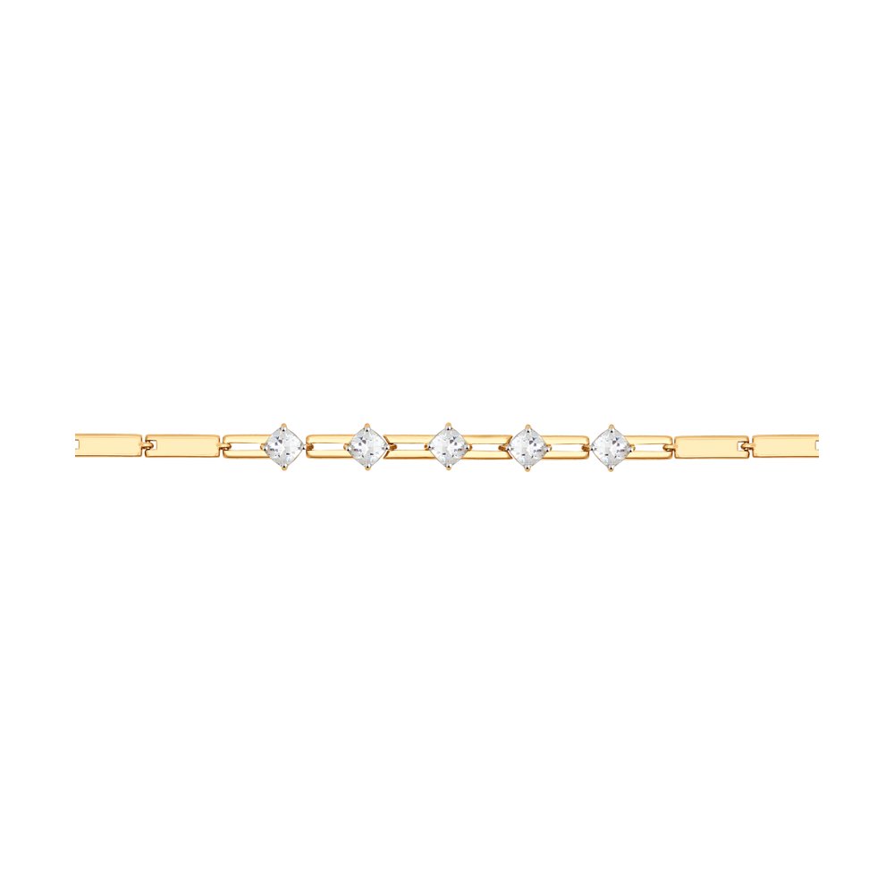 Браслет SOKOLOV из золота со Swarovski Zirconia