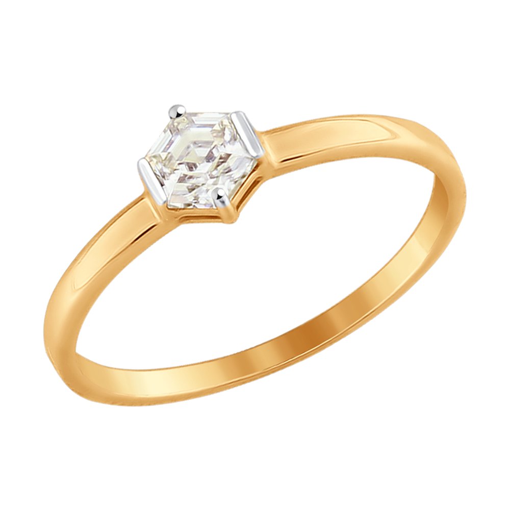 Кольцо SOKOLOV из золота со Swarovski Zirconia