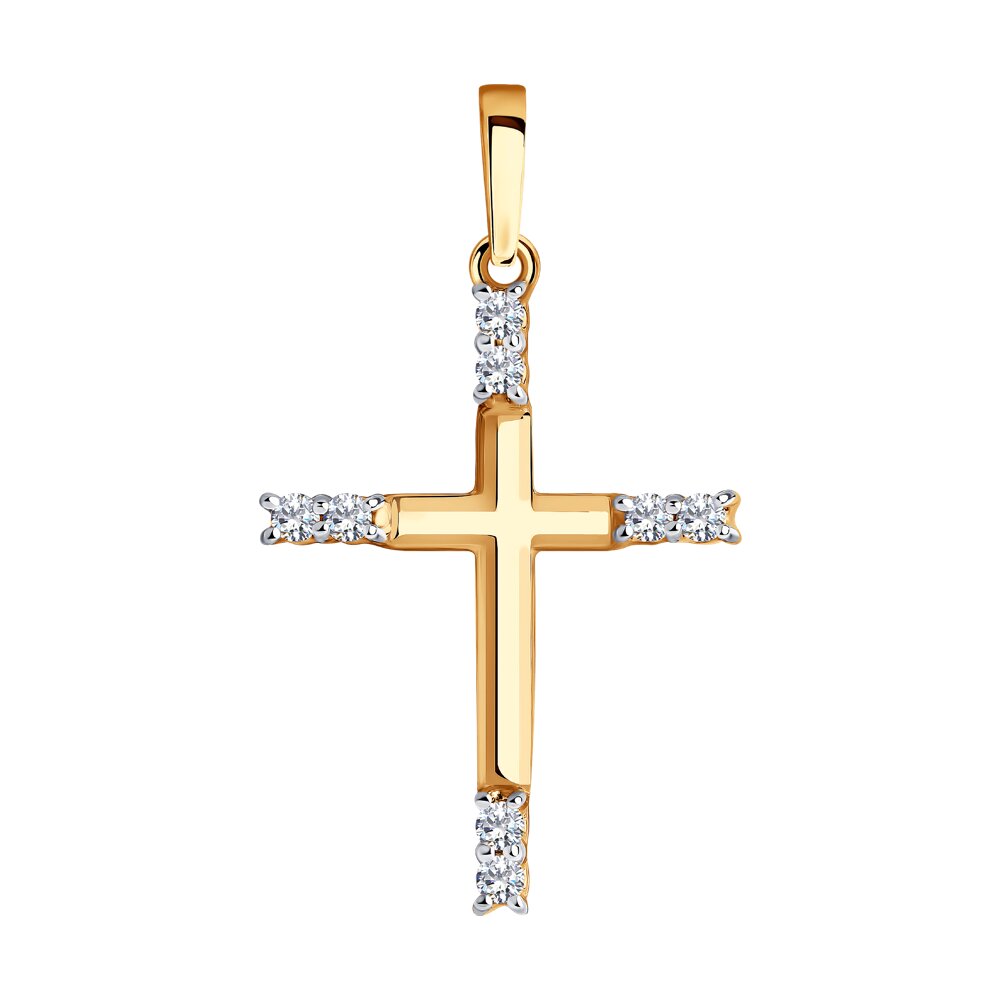 Подвеска SOKOLOV из золота с фианитами Swarovski
