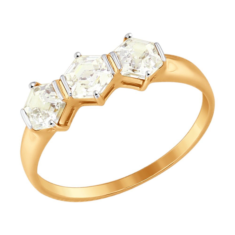 Кольцо SOKOLOV из золота со Swarovski Zirconia