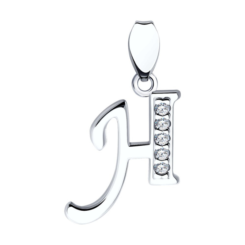 Подвеска-буква SOKOLOV из серебра с фианитами