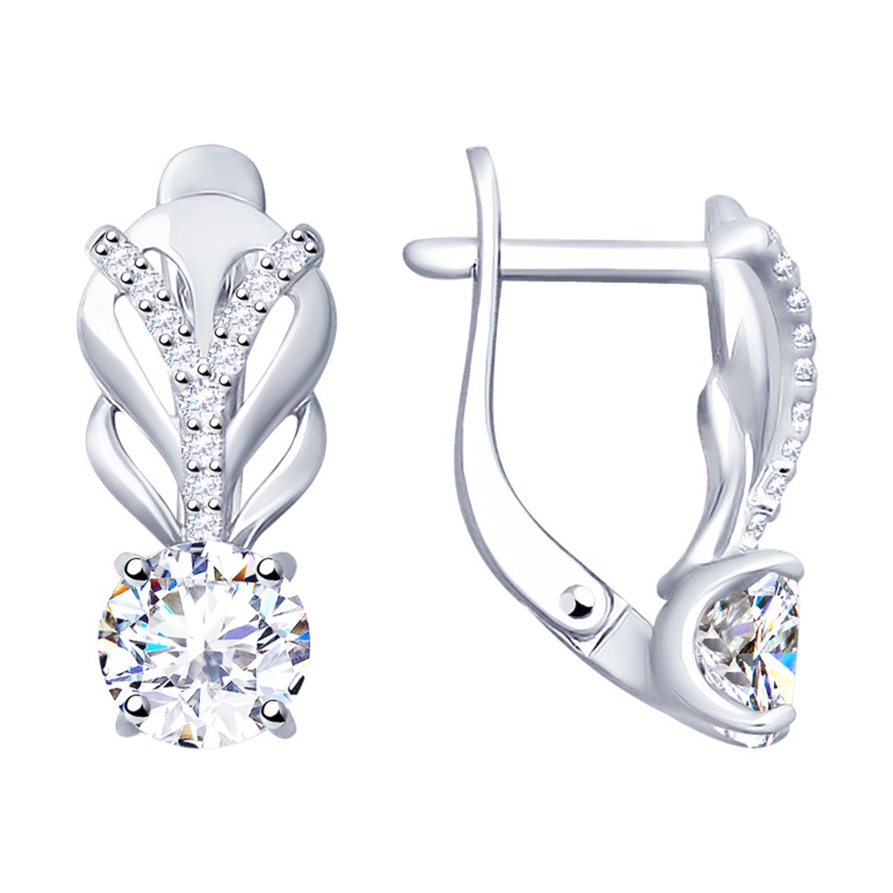 Серьги SOKOLOV из серебра со Swarovski Zirconia
