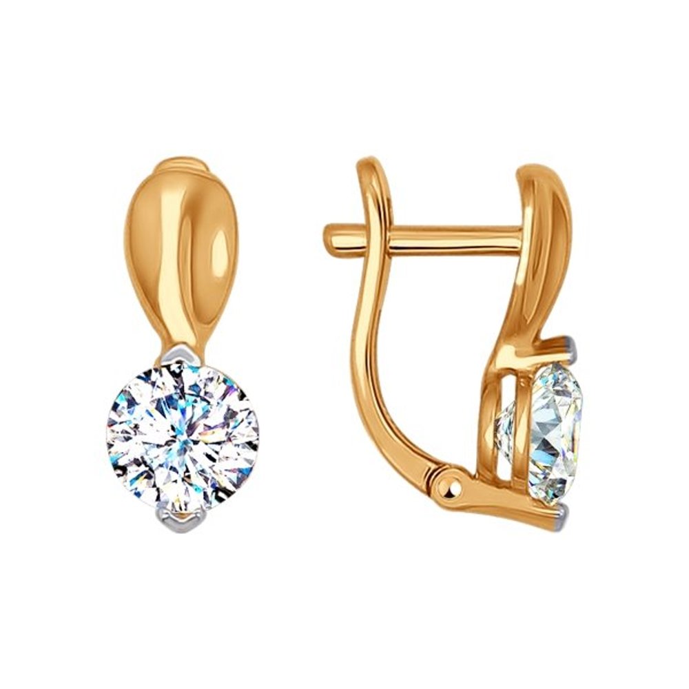 Серьги SOKOLOV из золота со Swarovski Zirconia