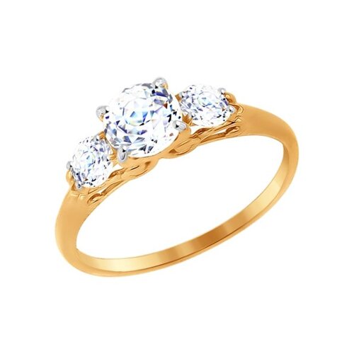Кольцо SOKOLOV из золота со Swarovski Zirconia