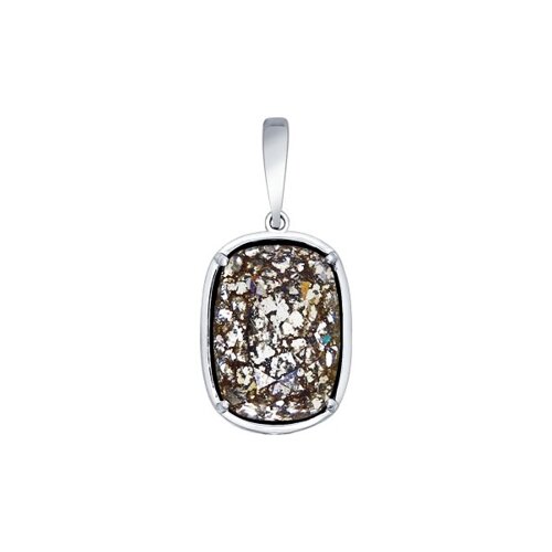 Подвеска SOKOLOV из серебра с чёрным кристаллом Swarovski