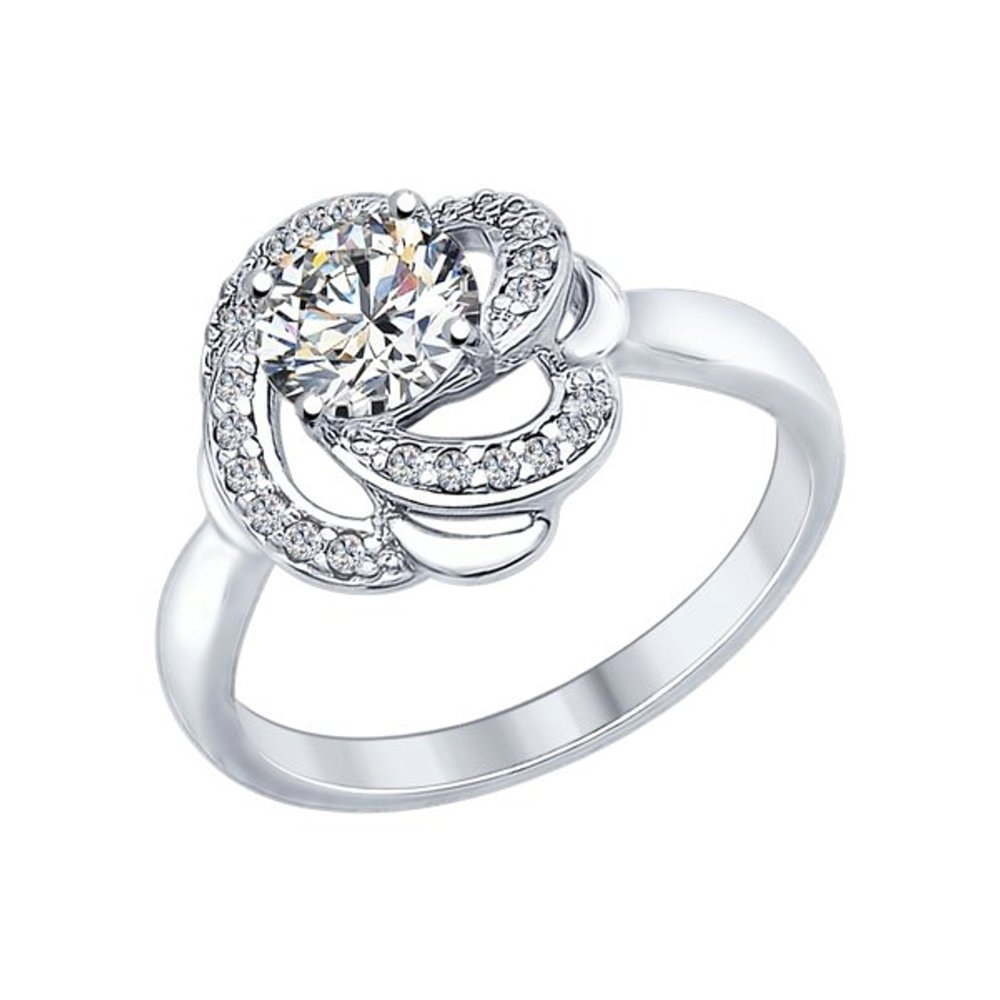 Кольцо SOKOLOV из серебра с фианитами и Swarovski Zirconia