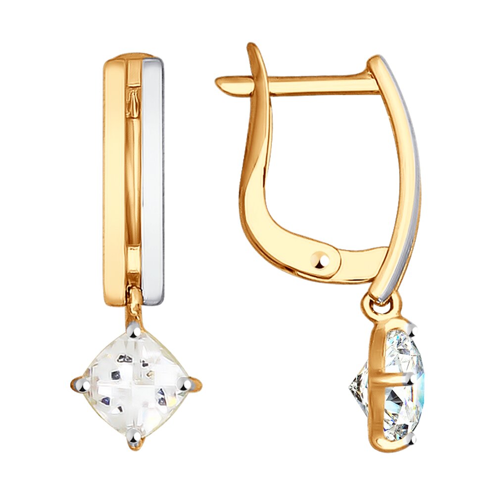 Серьги SOKOLOV из золота со Swarovski Zirconia