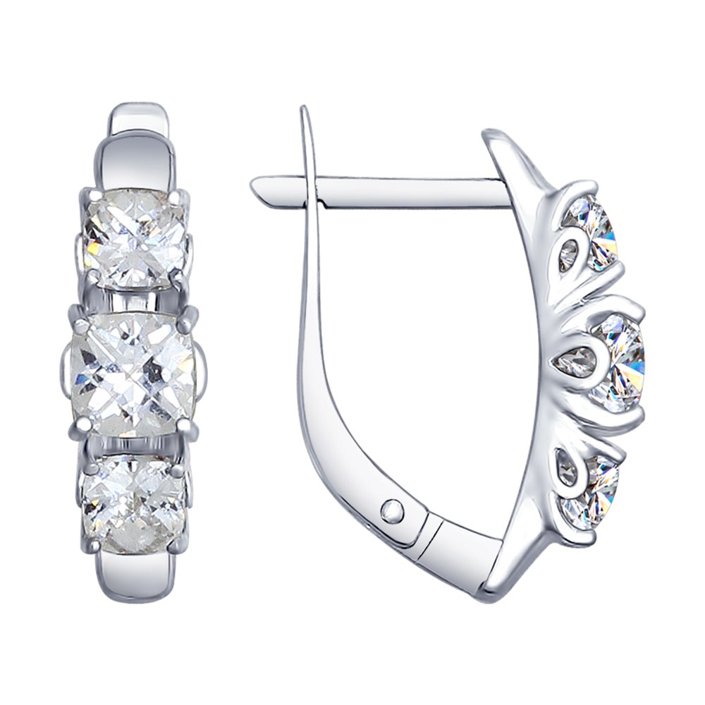 Серьги SOKOLOV из серебра со Swarovski Zirconia