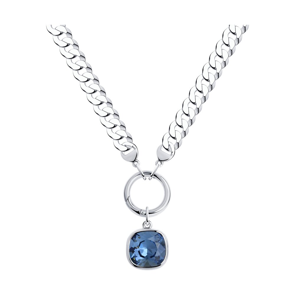 Колье SOKOLOV из серебра с кристаллом Swarovski