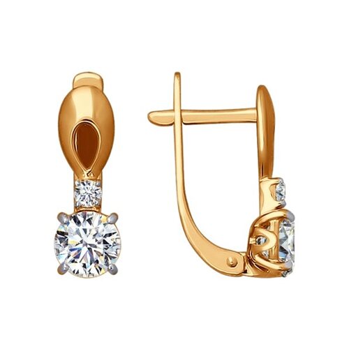 Серьги SOKOLOV из золота со Swarovski Zirconia