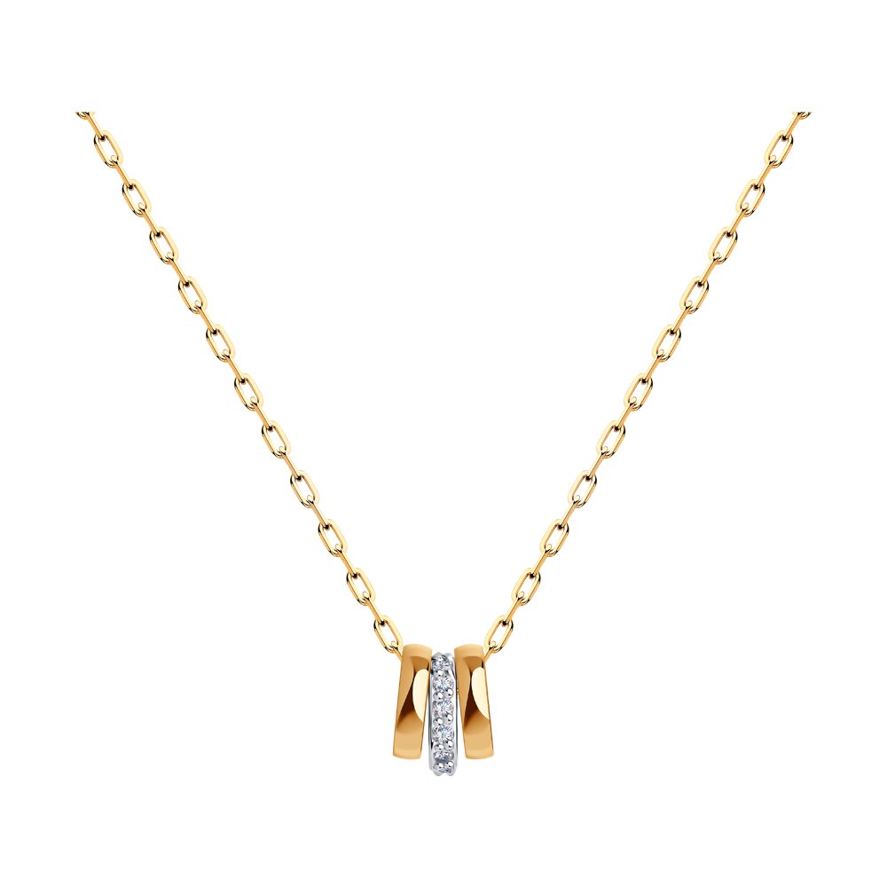 Колье SOKOLOV из золота с фианитами Swarovski