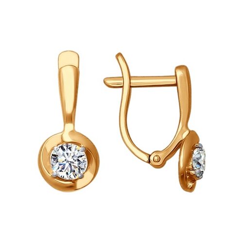 Серьги SOKOLOV из золота со Swarovski Zirconia