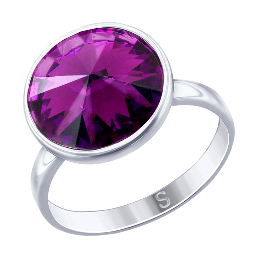 Кольцо SOKOLOV из серебра с кристаллом Swarovski