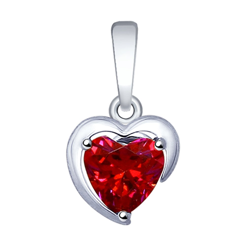 Подвеска SOKOLOV из серебра с красным Swarovski Zirconia