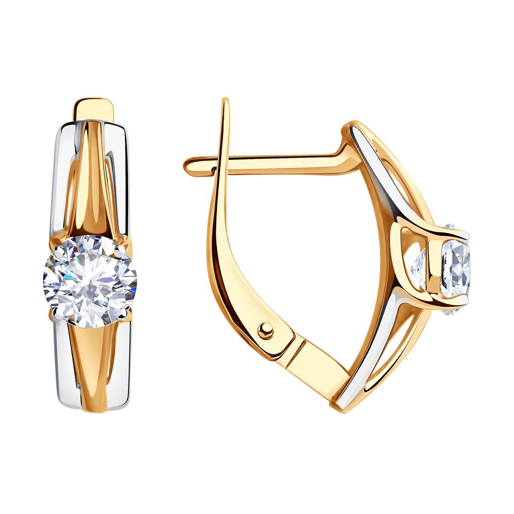 Серьги SOKOLOV из золота с фианитами Swarovski