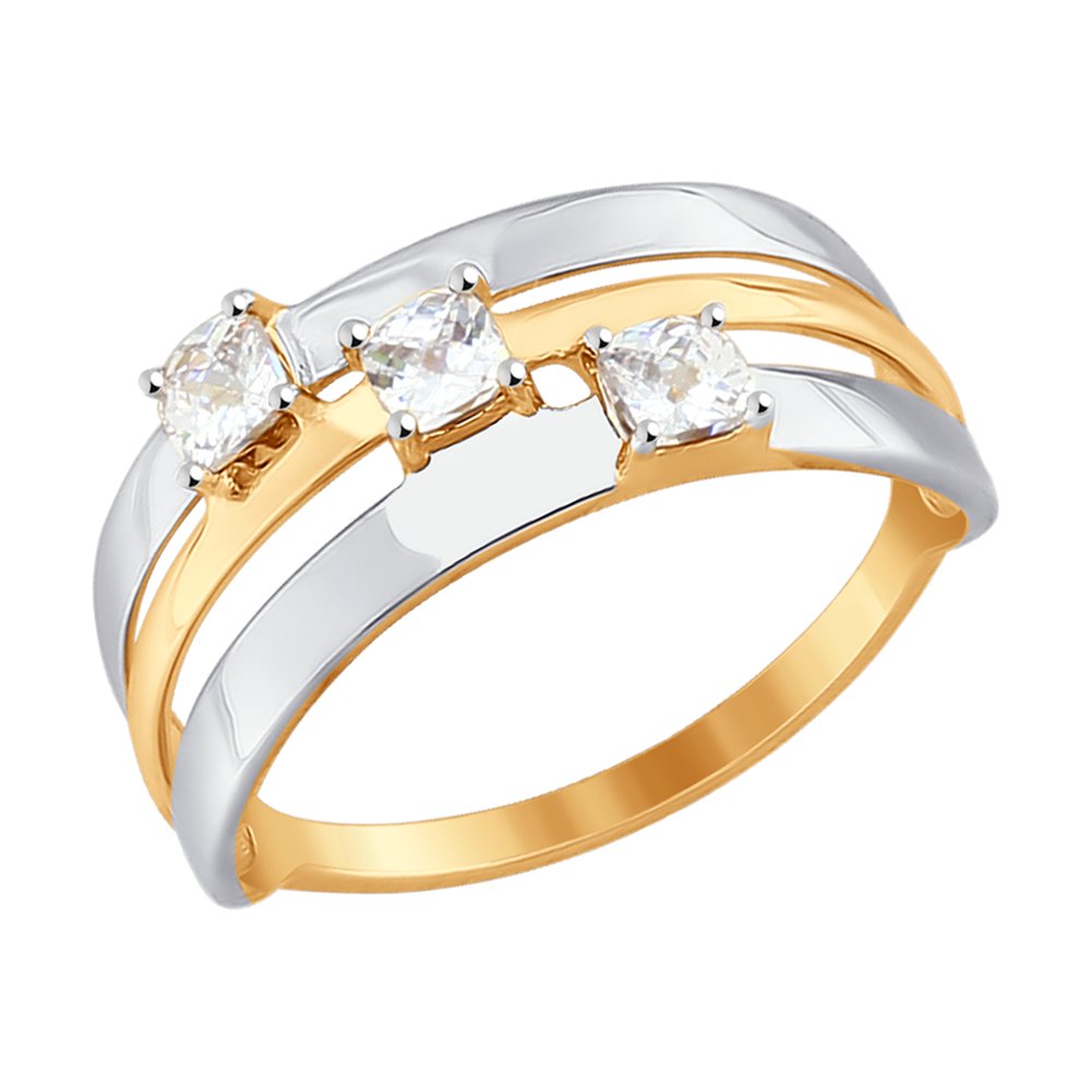 Кольцо SOKOLOV из золота со Swarovski Zirconia