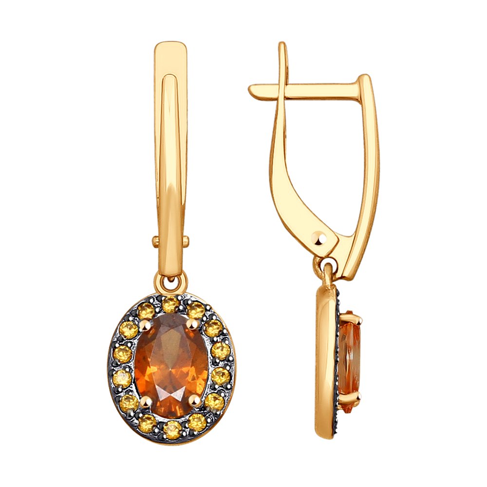 Серьги SOKOLOV из золота со Swarovski Zirconia