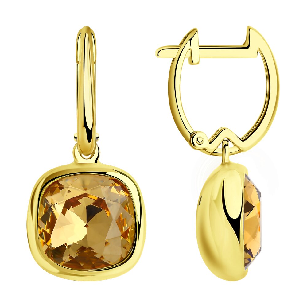 Серьги SOKOLOV из серебра с кристаллами Swarovski