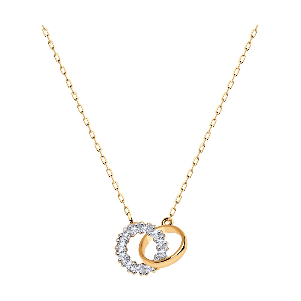 Колье SOKOLOV из золота с фианитами Swarovski
