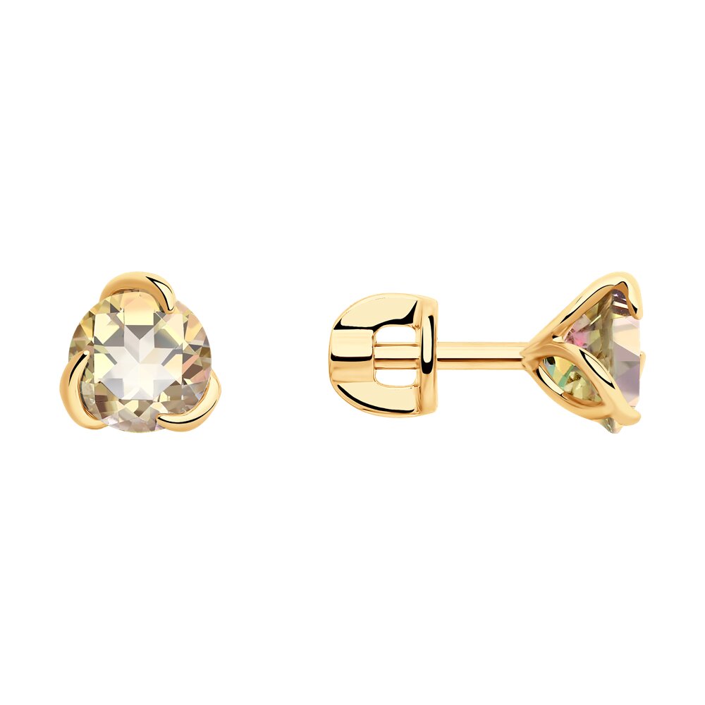 Серьги SOKOLOV из золота с топазами Swarovski