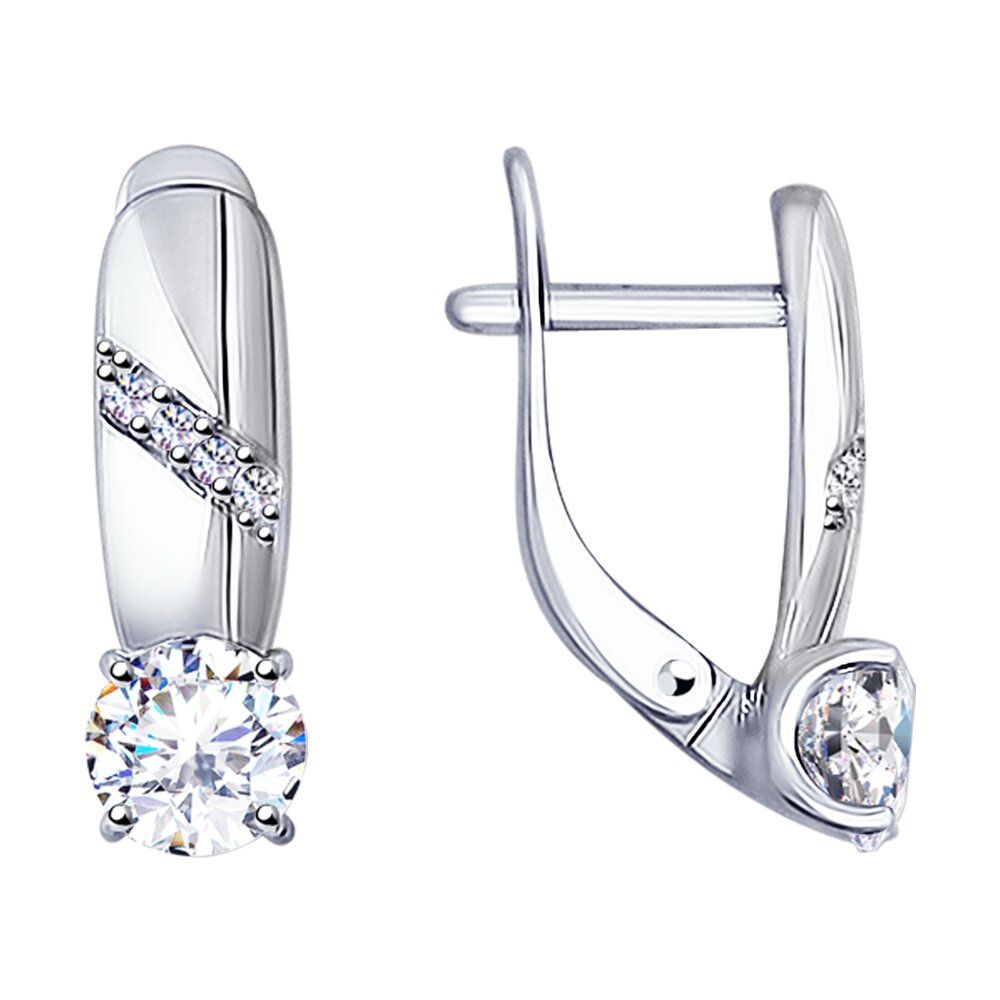 Серьги SOKOLOV из серебра со Swarovski Zirconia