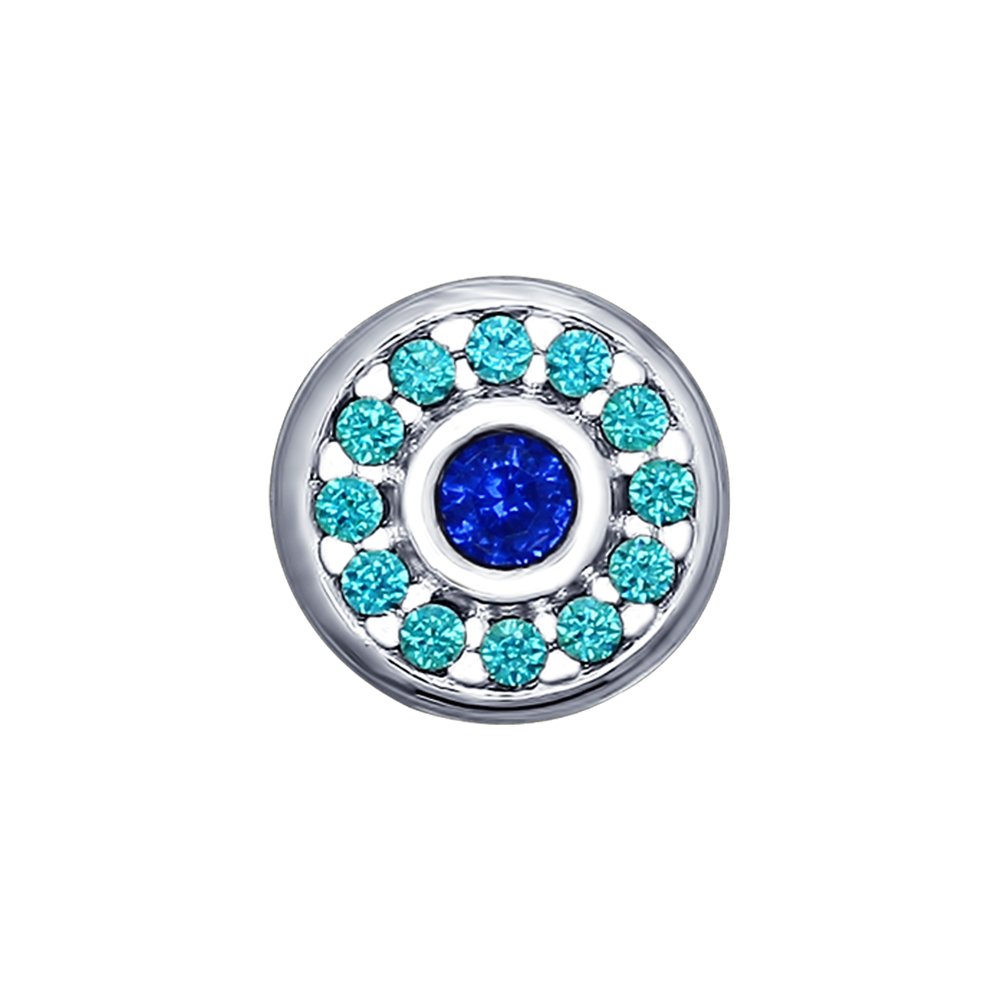 Подвеска SOKOLOV из серебра с зелеными и синим фианитами