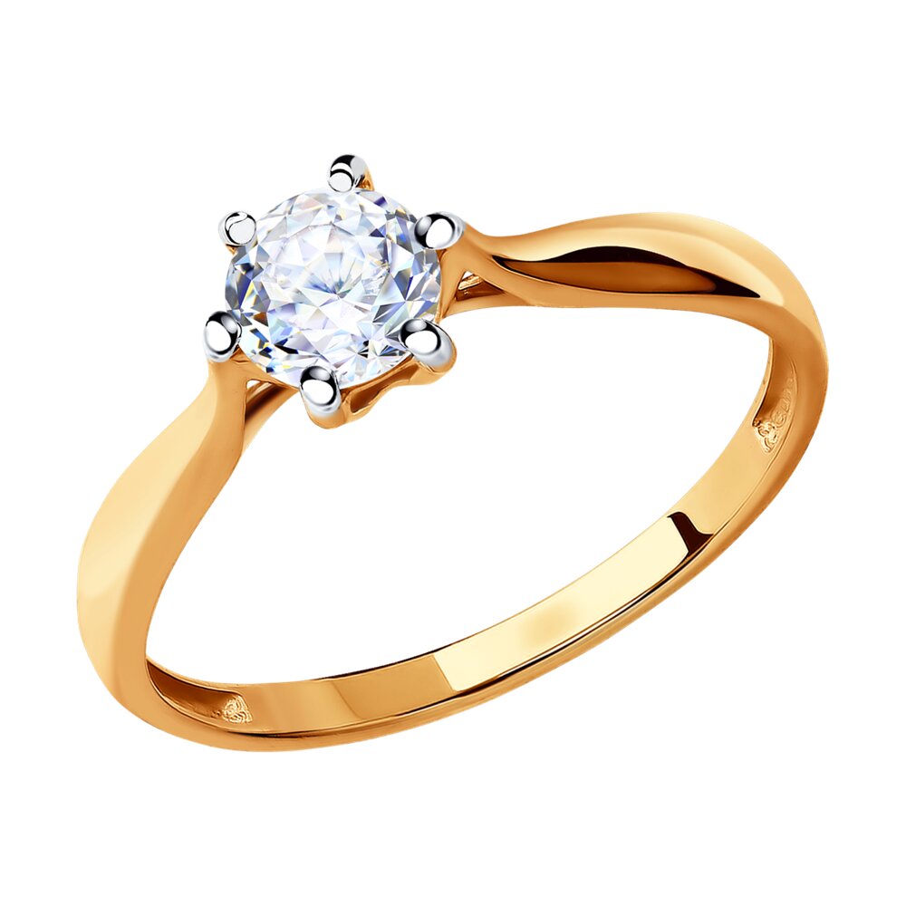 Кольцо SOKOLOV из золота со Swarovski Zirconia