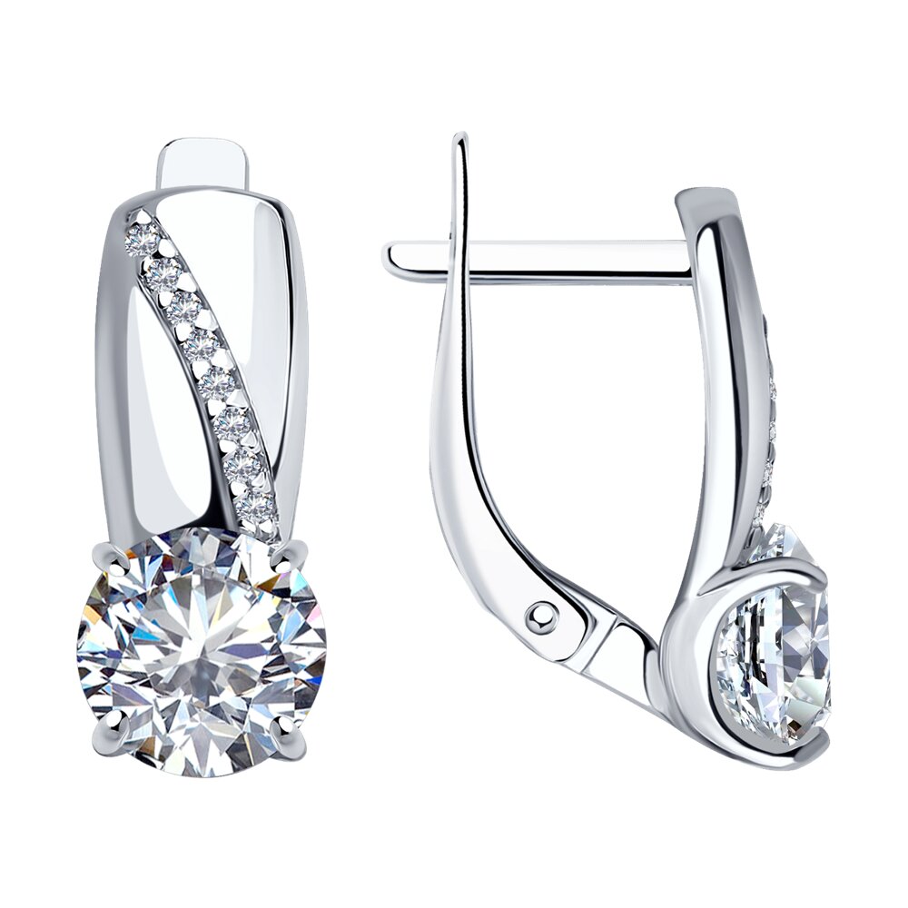 Серьги SOKOLOV из серебра со Swarovski Zirconia
