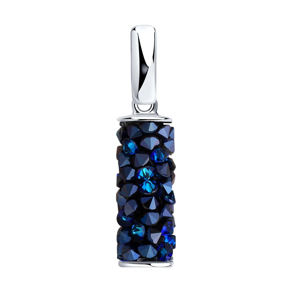 Подвеска SOKOLOV из серебра с синими кристаллами Swarovski
