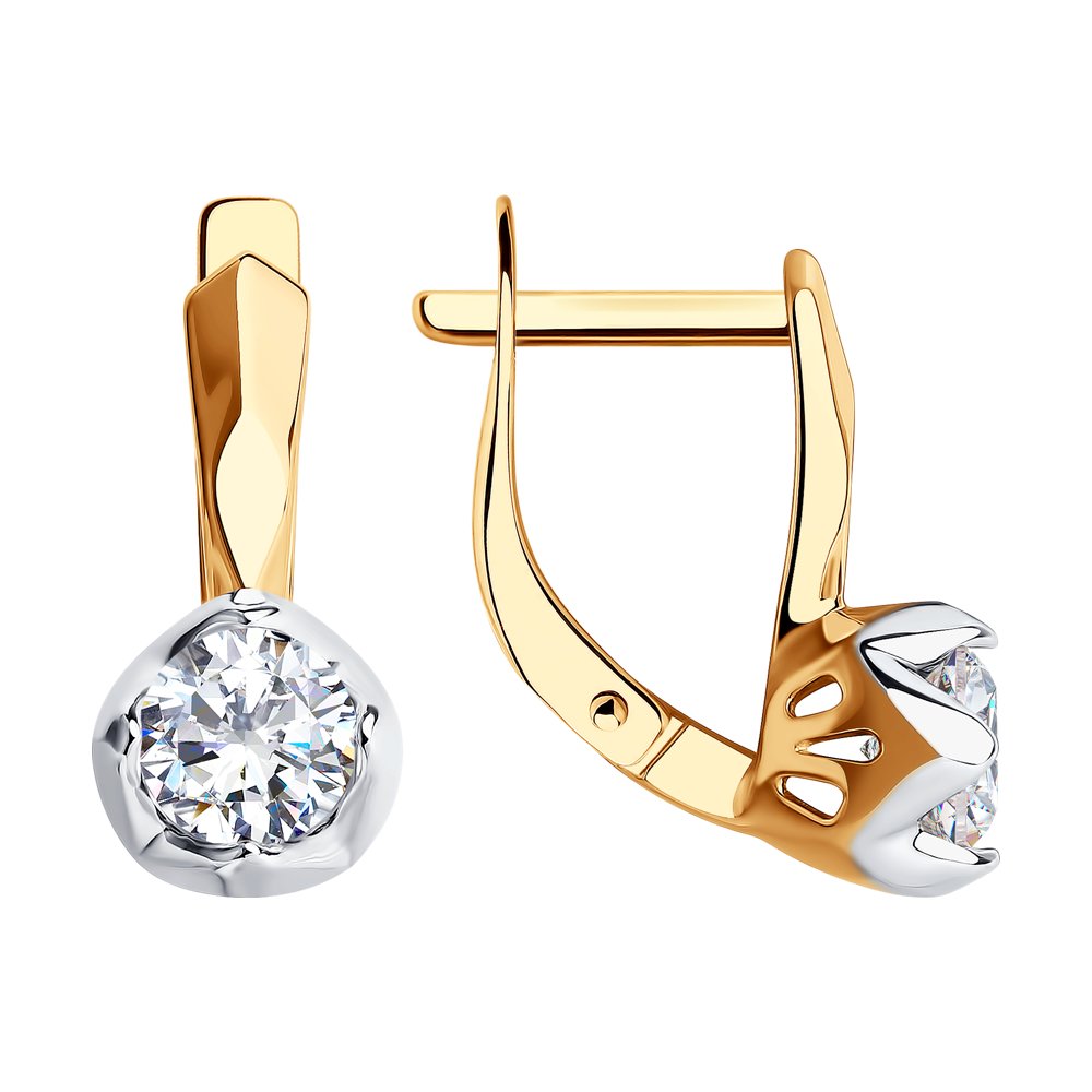 Серьги SOKOLOV из золота с фианитами Swarovski