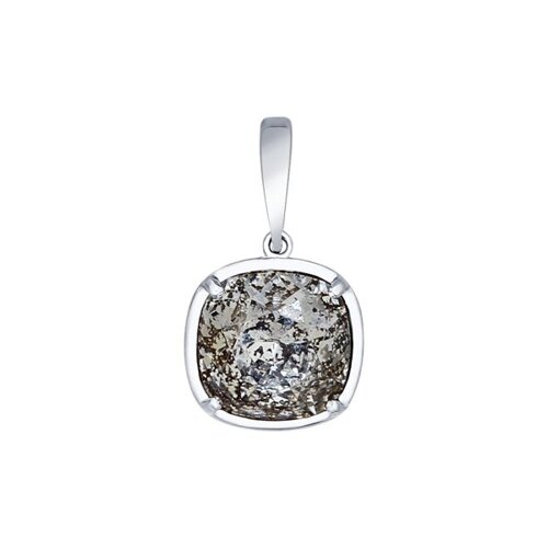Подвеска SOKOLOV из серебра с чёрным кристаллом Swarovski