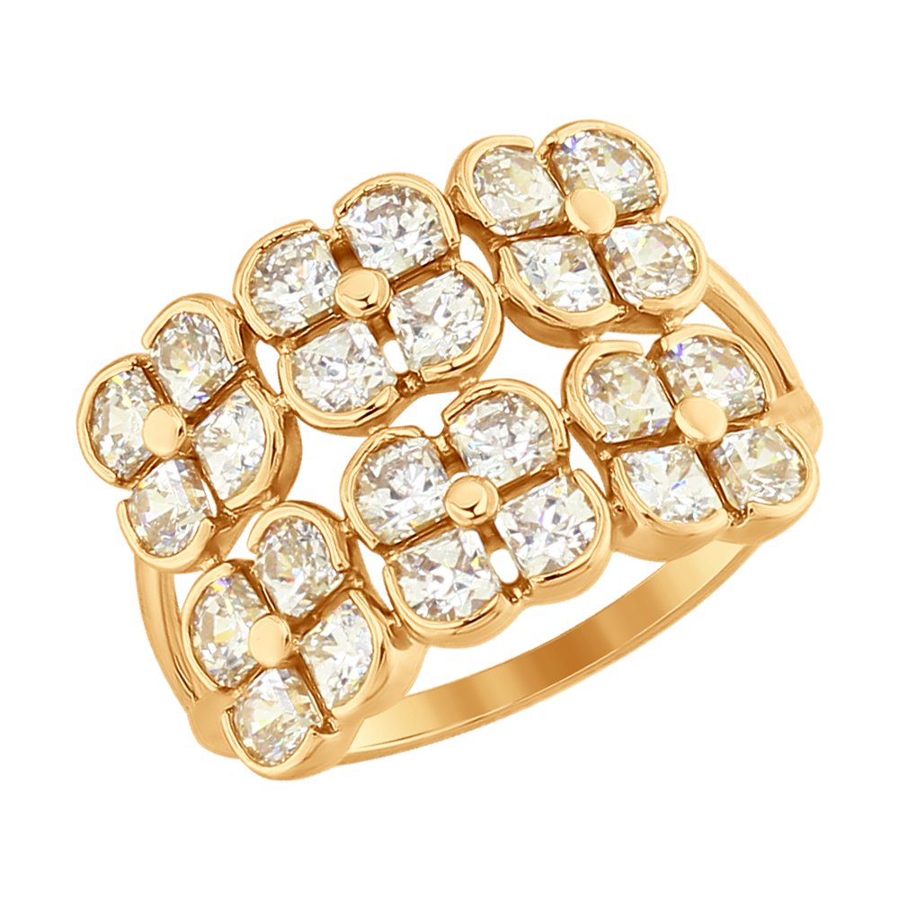Кольцо SOKOLOV из золота со Swarovski Zirconia