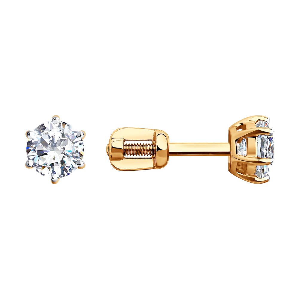 Серьги SOKOLOV из золота с фианитами Swarovski