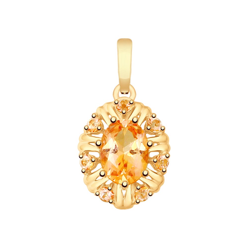 Подвеска SOKOLOV из золота с топазами Swarovski