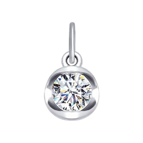Подвеска SOKOLOV из белого золота со Swarovski Zirconia