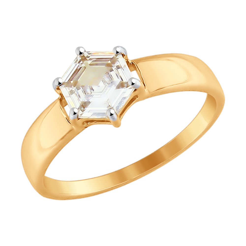 Кольцо SOKOLOV из золота со Swarovski Zirconia