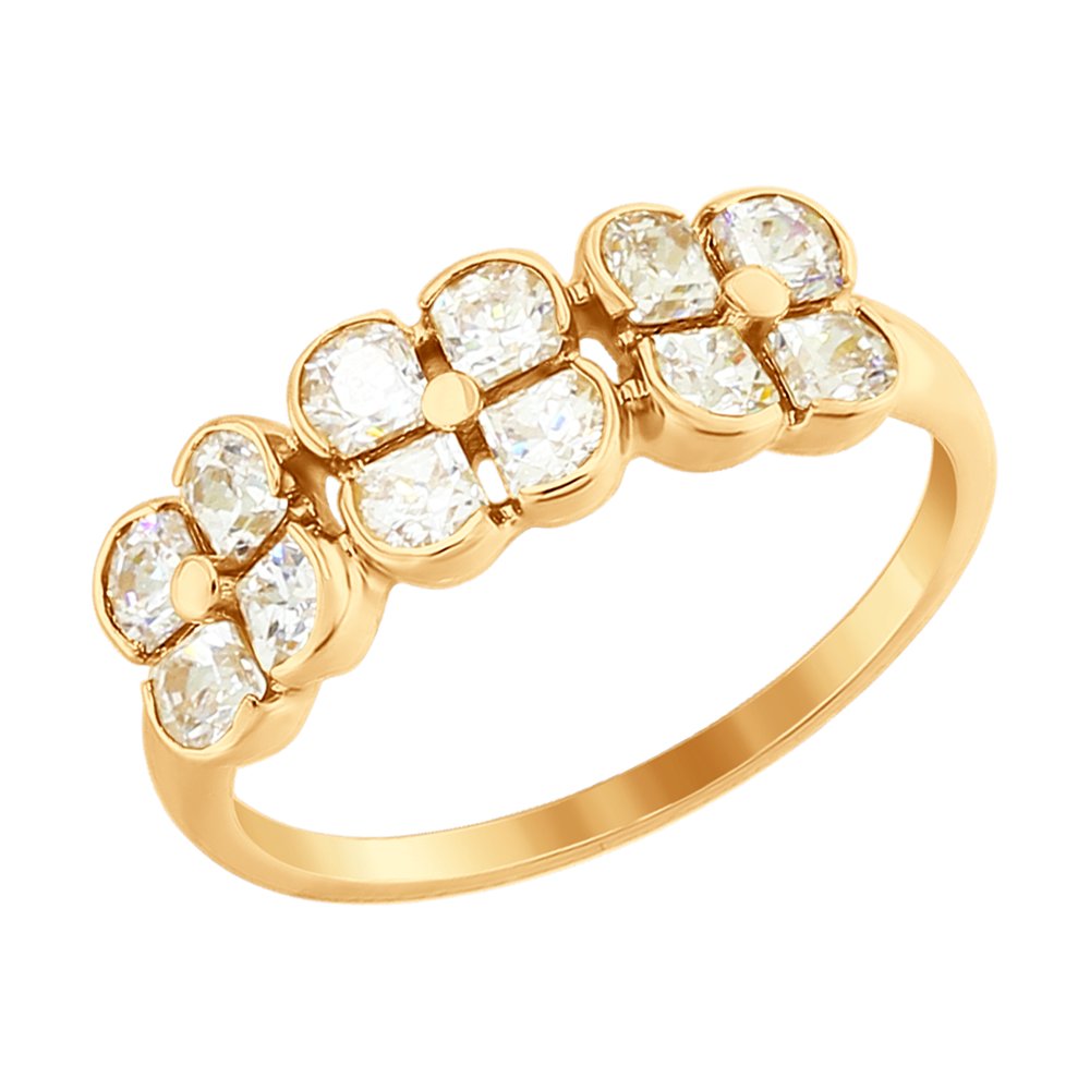 Кольцо SOKOLOV из золота со Swarovski Zirconia