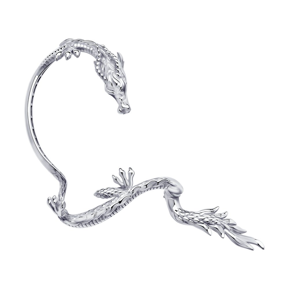 Серьга SKLV из серебра с фианитами