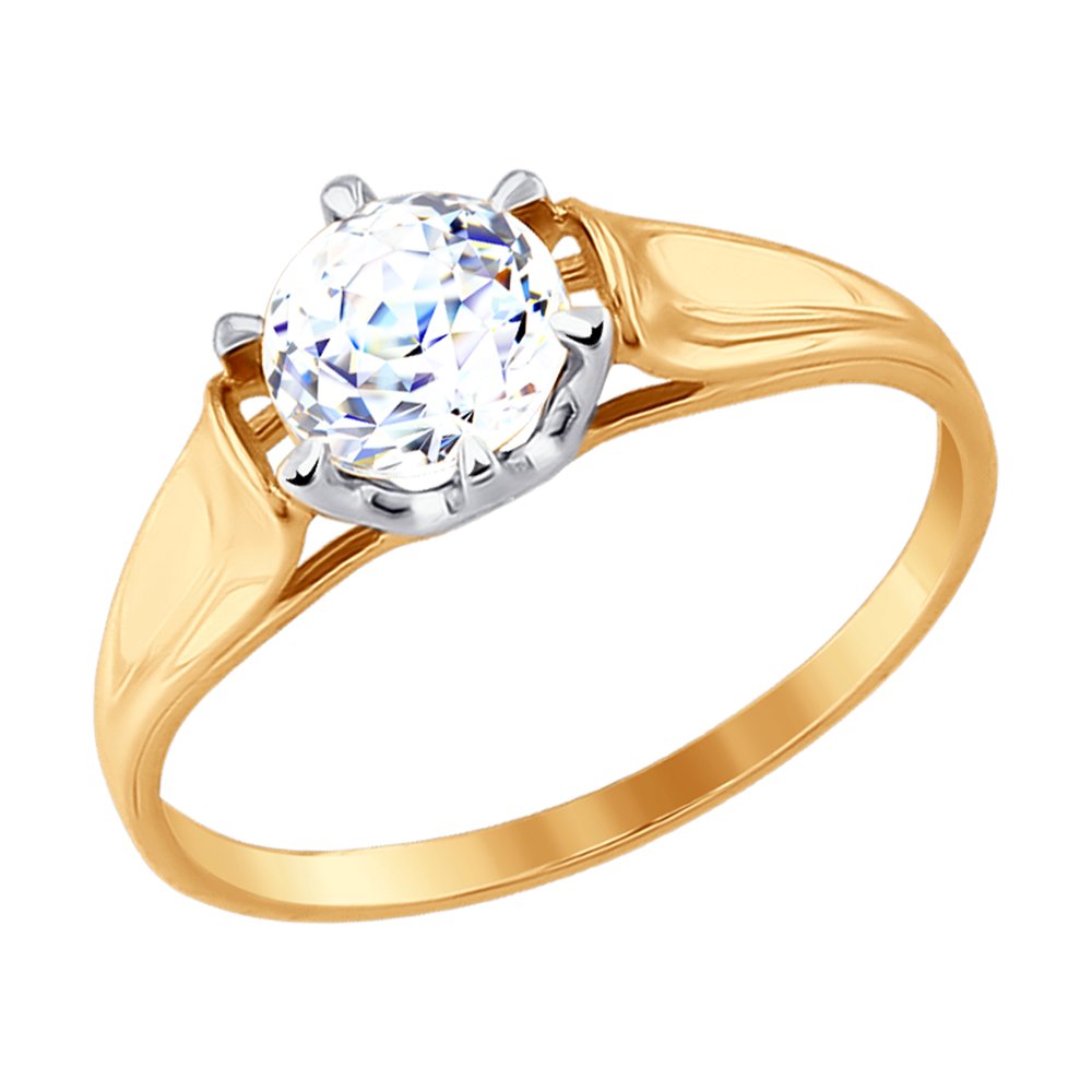 Кольцо SOKOLOV из золота со Swarovski Zirconia