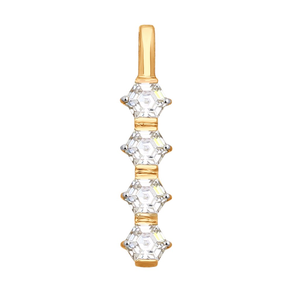 Подвеска SOKOLOV из золота со Swarovski Zirconia