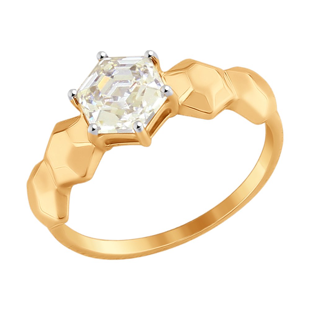 Кольцо SOKOLOV из золота со Swarovski Zirconia
