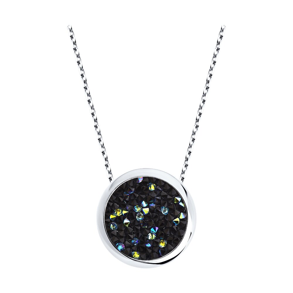 Серебряное колье с кристаллами Swarovski SOKOLOV