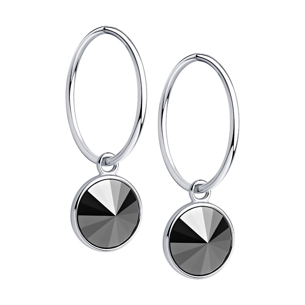 Серьги SKLV из серебра с кристаллами Swarovski