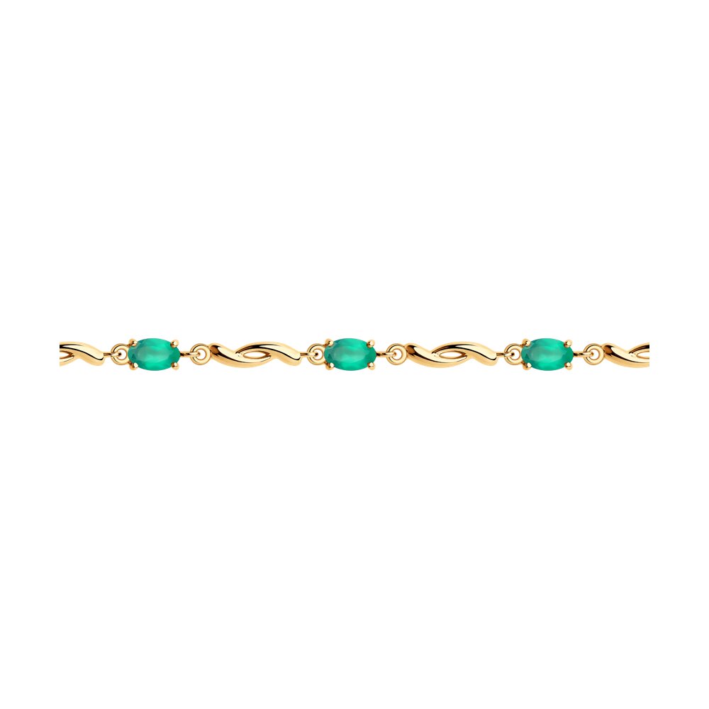 Браслет SOKOLOV из золота с агатами