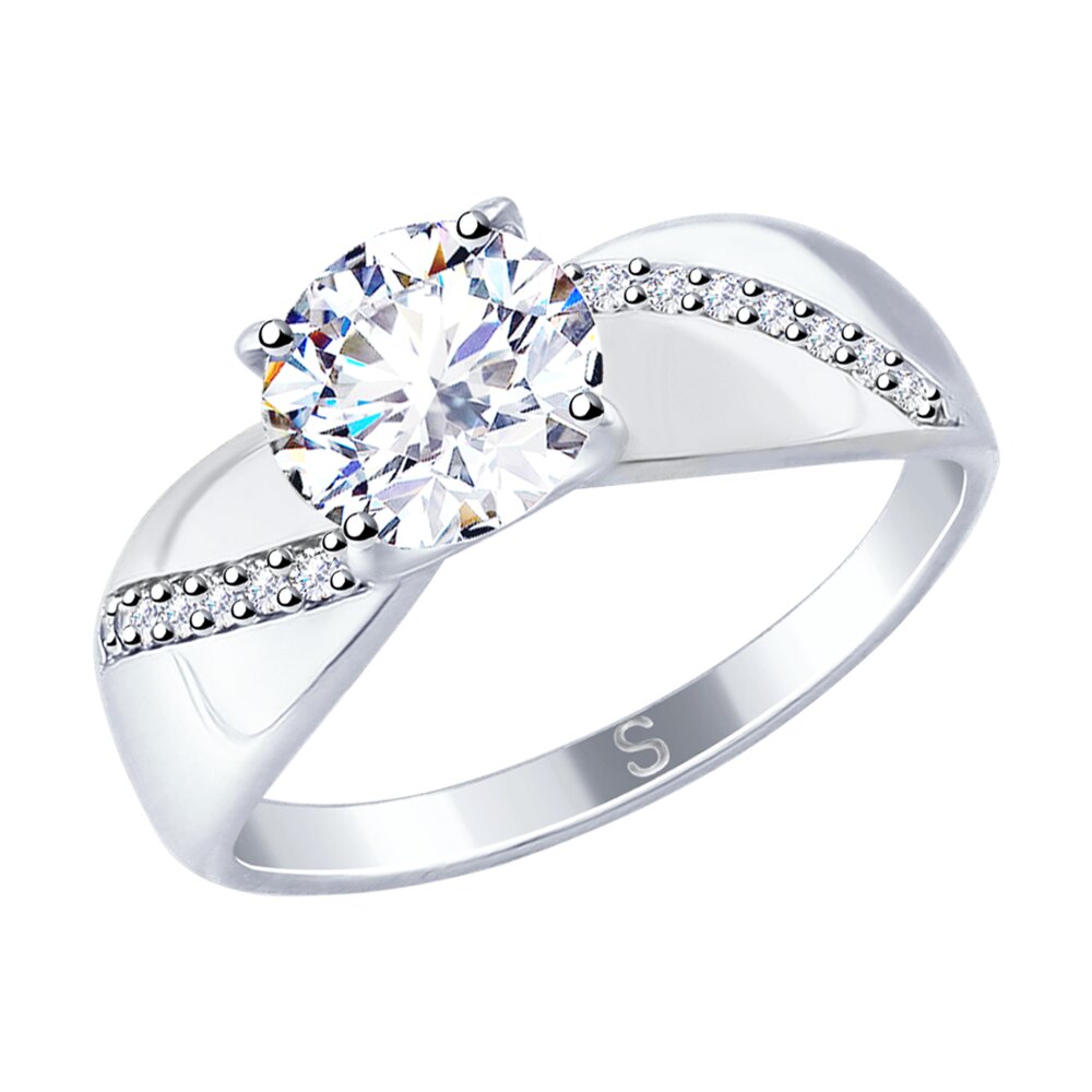 Кольцо SOKOLOV из серебра со Swarovski Zirconia