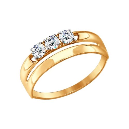 Кольцо SOKOLOV из золота со Swarovski Zirconia