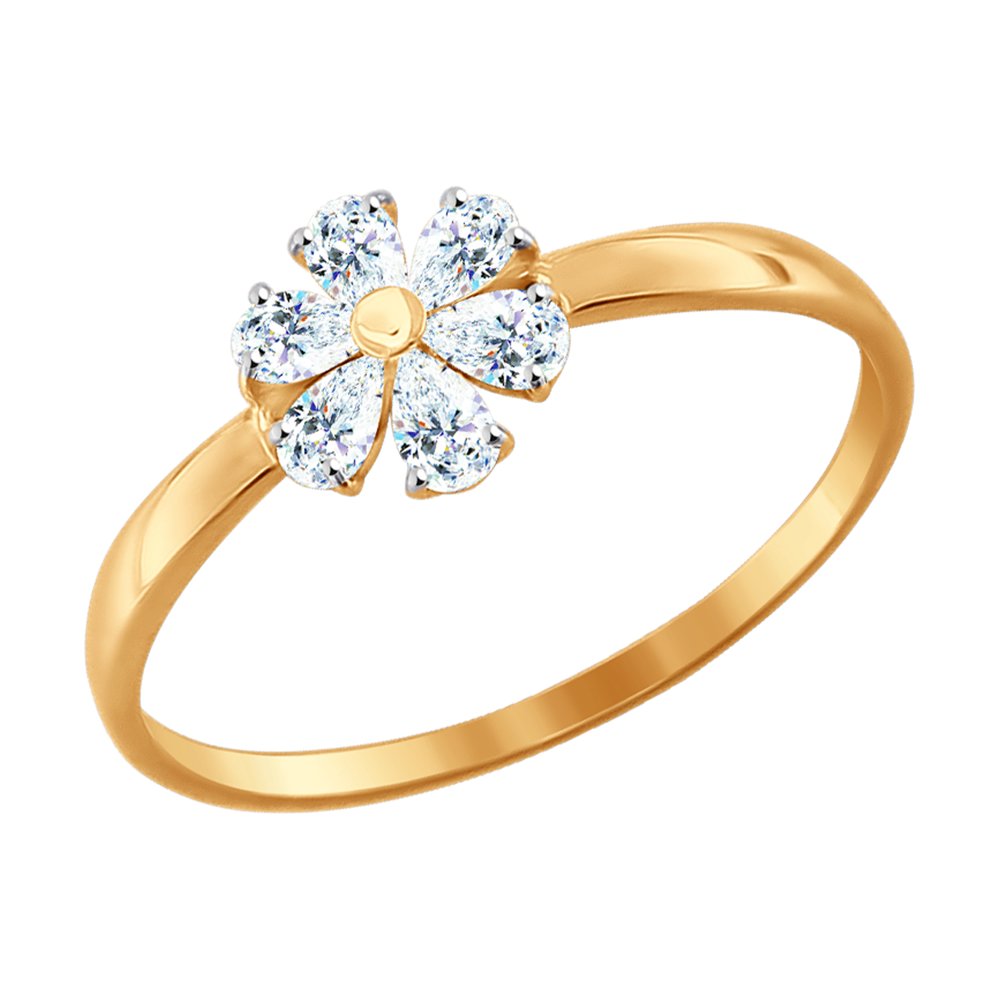 Кольцо SOKOLOV из золота со Swarovski Zirconia