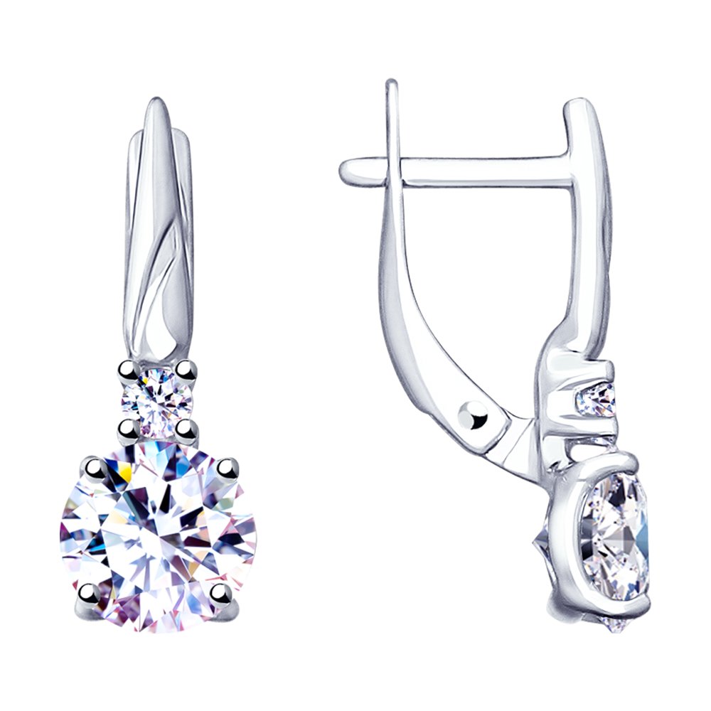 Серьги SOKOLOV из серебра со Swarovski Zirconia