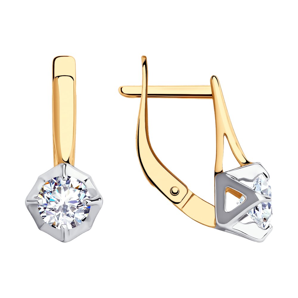 Серьги SOKOLOV из золота с фианитами Swarovski
