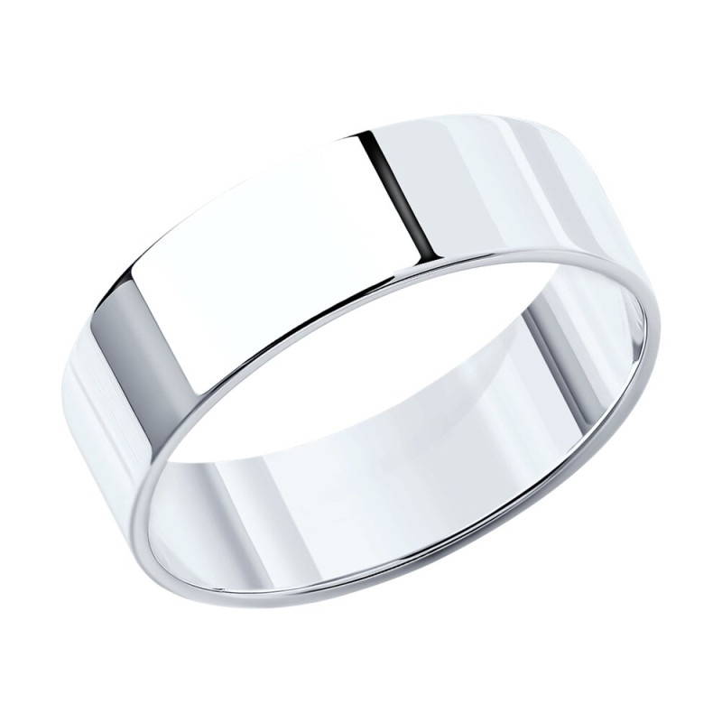 Обручальное кольцо SOKOLOV из белого золота, 5 мм